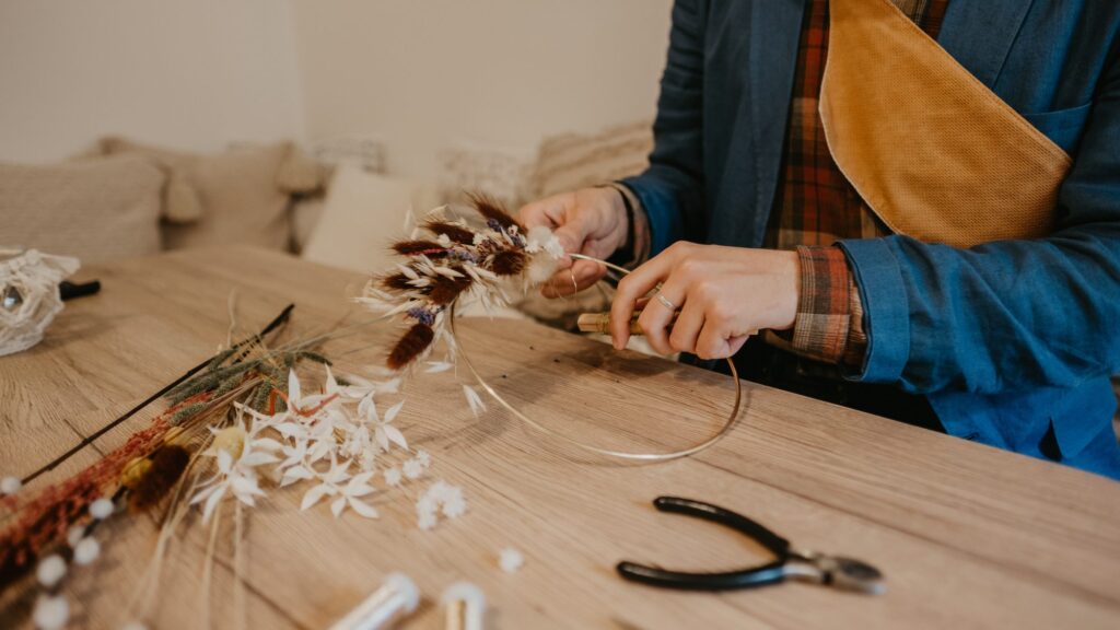 Workshop in Hamburg: Trockenblumen binden mit the blank space