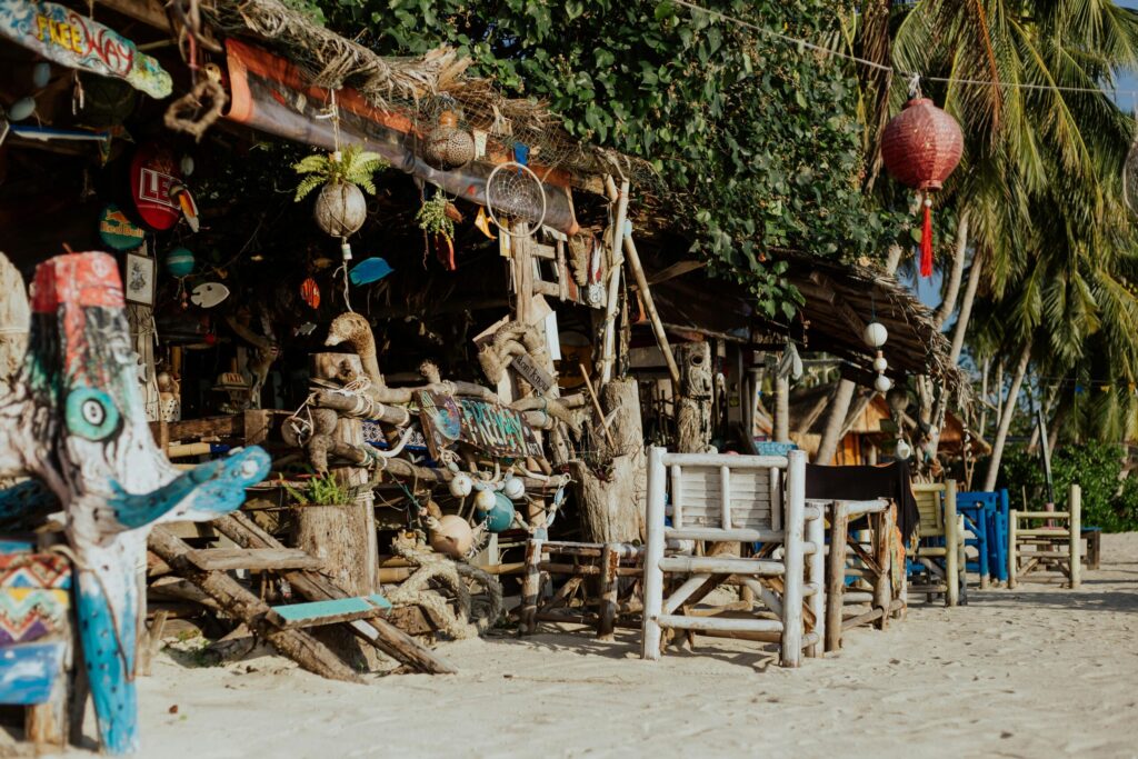 Beachclubs Hamburg: Beach Bar dekoriert am Strand