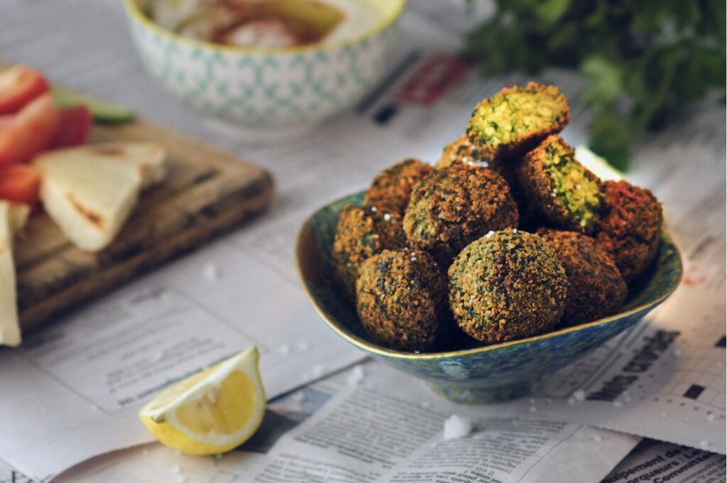 Falafel in Hamburg, Teller mit Falafeln