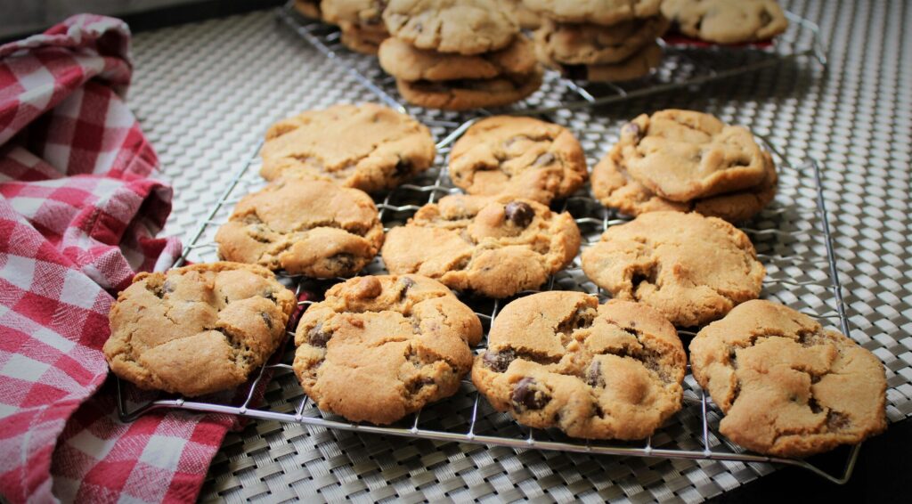 Cookies in Hamburg: Ein Bleck mit Keksen